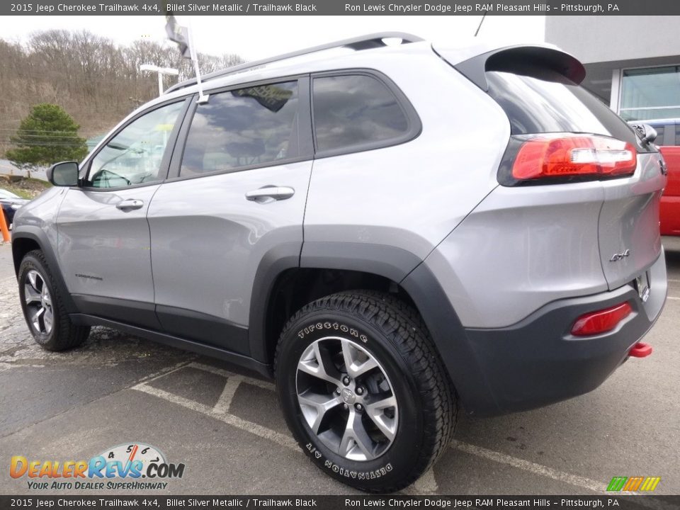 2015 Jeep Cherokee Trailhawk 4x4 Billet Silver Metallic / Trailhawk Black Photo #3