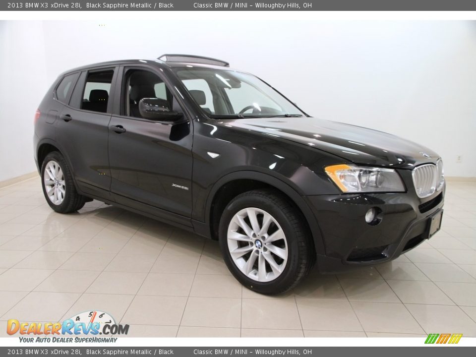 2013 BMW X3 xDrive 28i Black Sapphire Metallic / Black Photo #1