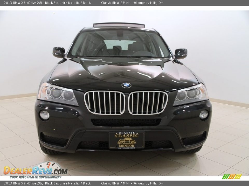 2013 BMW X3 xDrive 28i Black Sapphire Metallic / Black Photo #2