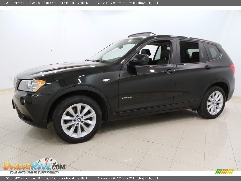2013 BMW X3 xDrive 28i Black Sapphire Metallic / Black Photo #3