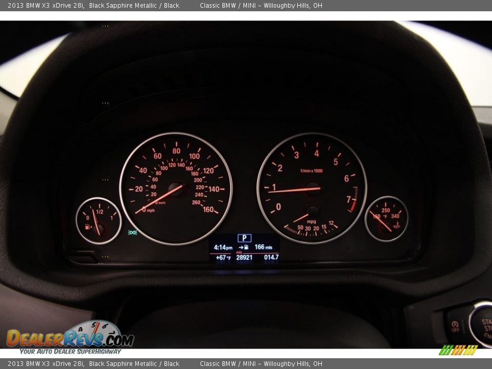 2013 BMW X3 xDrive 28i Black Sapphire Metallic / Black Photo #9