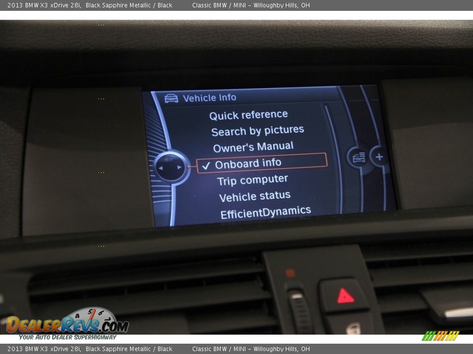 2013 BMW X3 xDrive 28i Black Sapphire Metallic / Black Photo #13