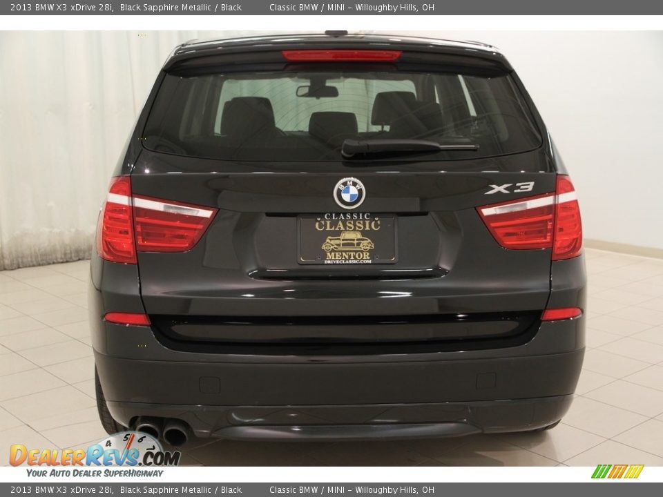 2013 BMW X3 xDrive 28i Black Sapphire Metallic / Black Photo #23