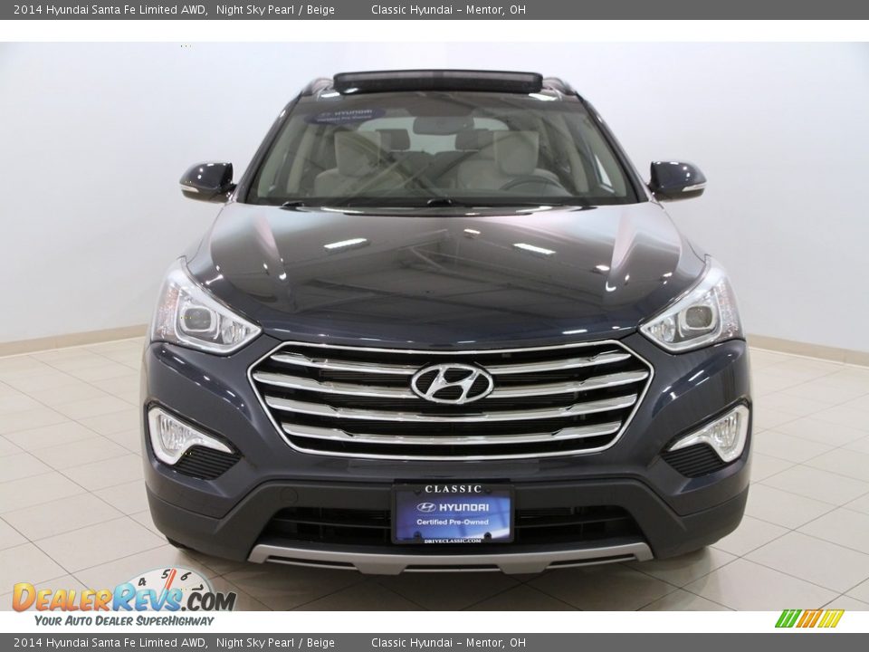 2014 Hyundai Santa Fe Limited AWD Night Sky Pearl / Beige Photo #2