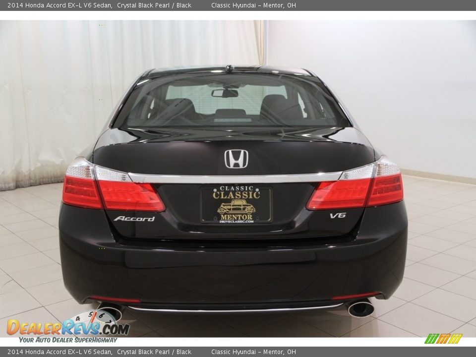 2014 Honda Accord EX-L V6 Sedan Crystal Black Pearl / Black Photo #17