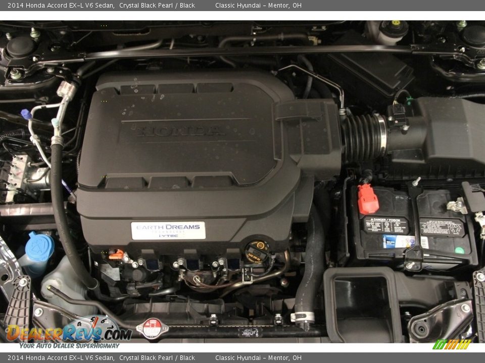 2014 Honda Accord EX-L V6 Sedan Crystal Black Pearl / Black Photo #18