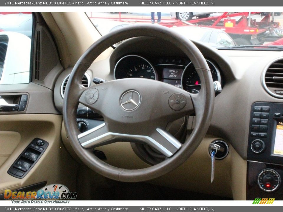 2011 Mercedes-Benz ML 350 BlueTEC 4Matic Arctic White / Cashmere Photo #34
