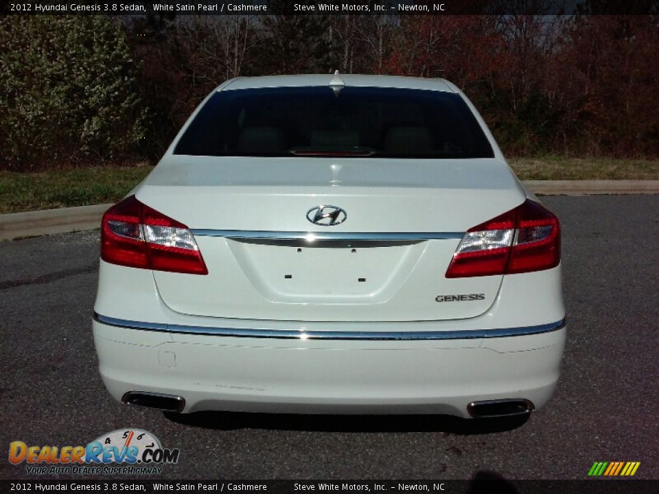 2012 Hyundai Genesis 3.8 Sedan White Satin Pearl / Cashmere Photo #6