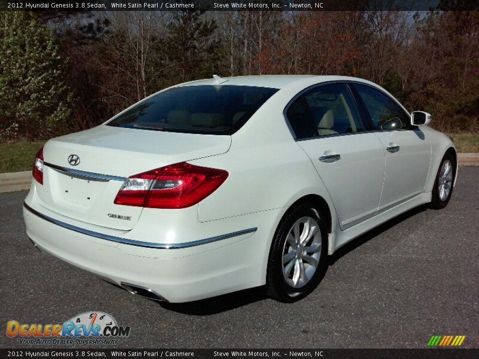 2012 Hyundai Genesis 3.8 Sedan White Satin Pearl / Cashmere Photo #7