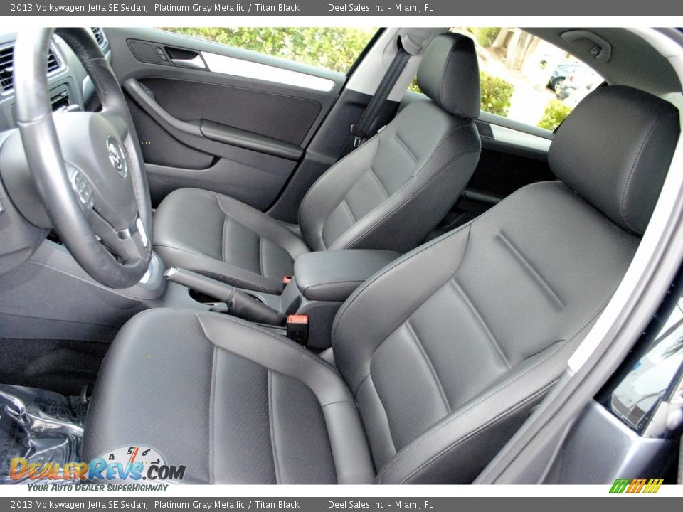 2013 Volkswagen Jetta SE Sedan Platinum Gray Metallic / Titan Black Photo #14