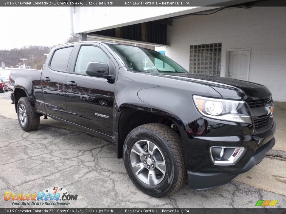 2016 Chevrolet Colorado Z71 Crew Cab 4x4 Black / Jet Black Photo #9