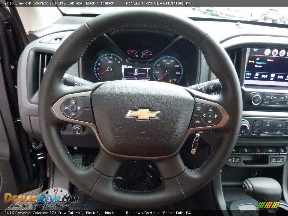 2016 Chevrolet Colorado Z71 Crew Cab 4x4 Black / Jet Black Photo #17