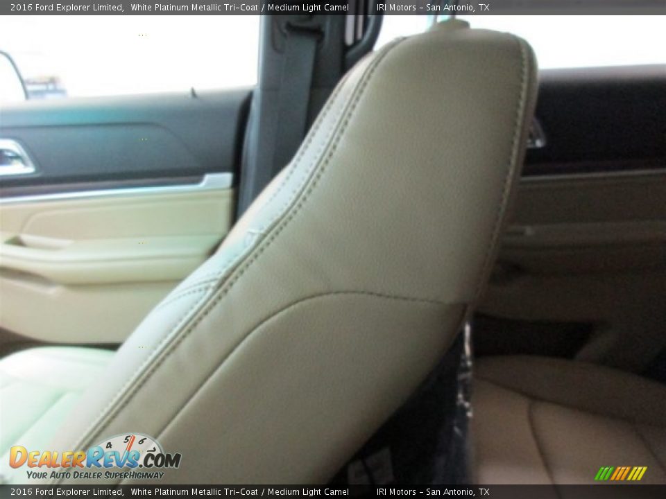 2016 Ford Explorer Limited White Platinum Metallic Tri-Coat / Medium Light Camel Photo #16