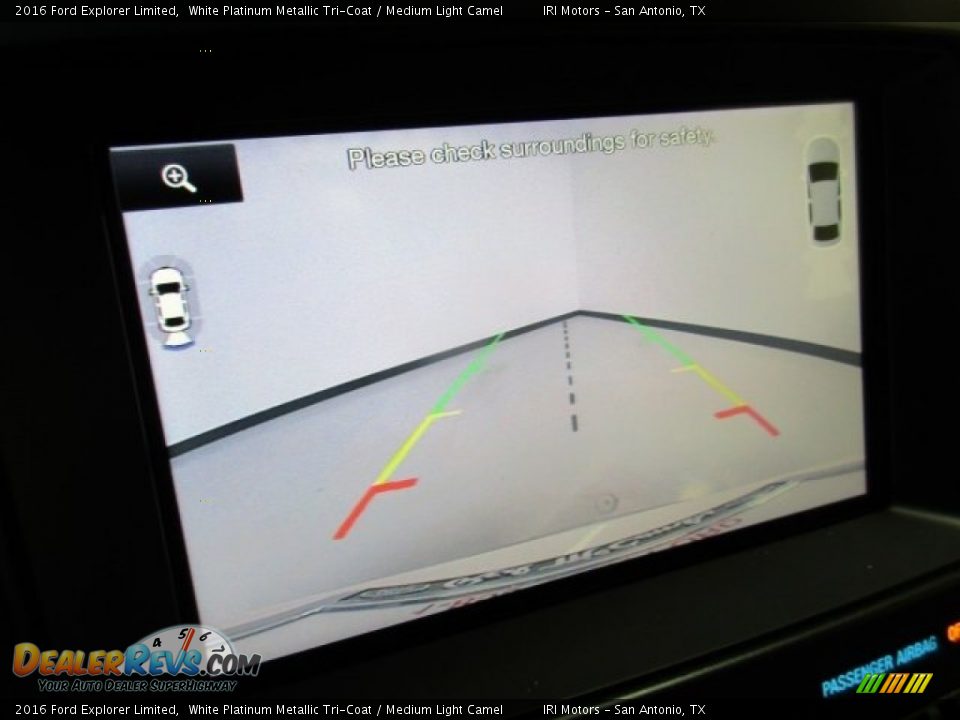 2016 Ford Explorer Limited White Platinum Metallic Tri-Coat / Medium Light Camel Photo #32