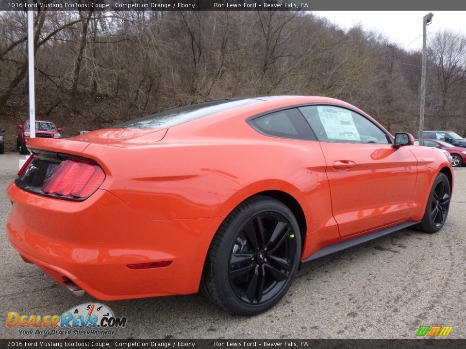 2016 Ford Mustang EcoBoost Coupe Competition Orange / Ebony Photo #2