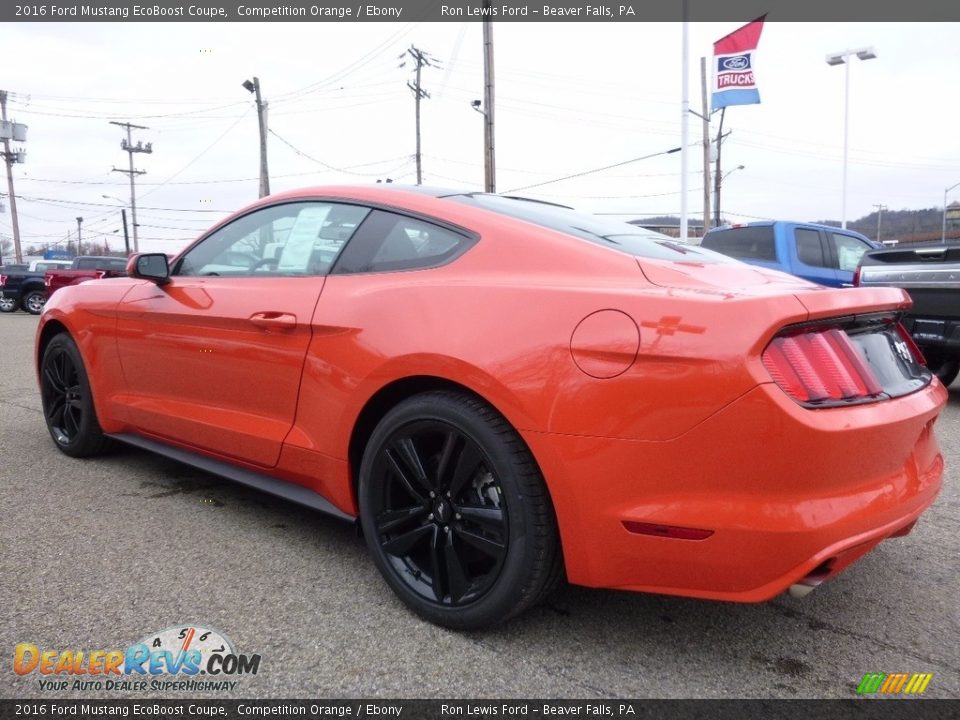 2016 Ford Mustang EcoBoost Coupe Competition Orange / Ebony Photo #4