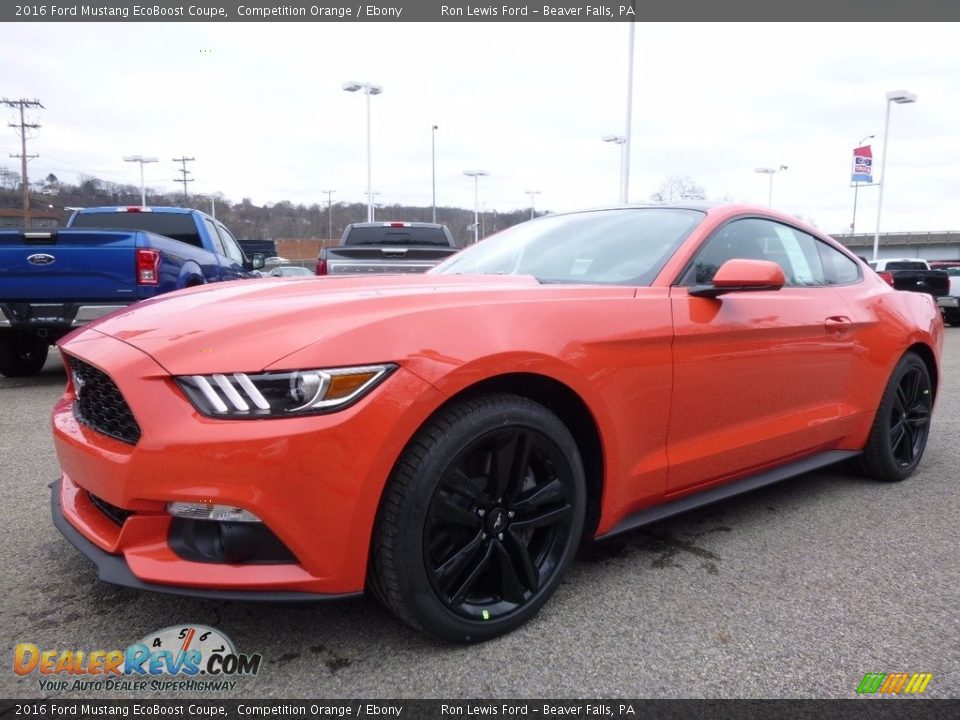 2016 Ford Mustang EcoBoost Coupe Competition Orange / Ebony Photo #6