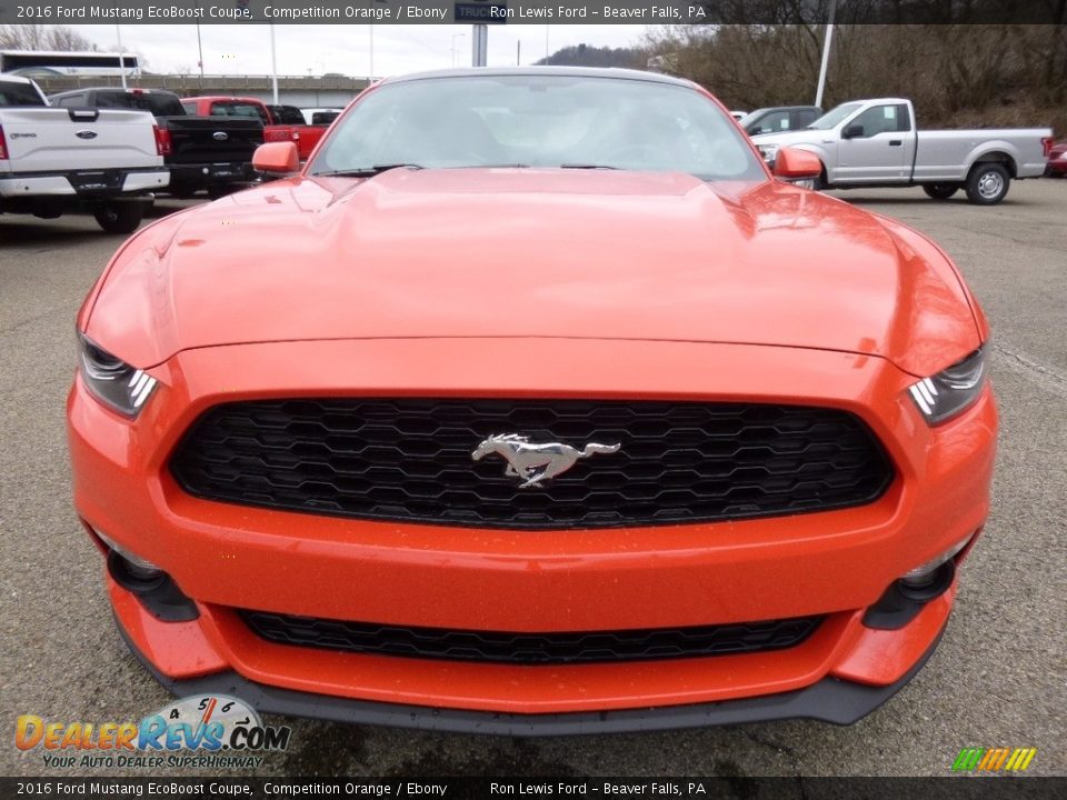 2016 Ford Mustang EcoBoost Coupe Competition Orange / Ebony Photo #7