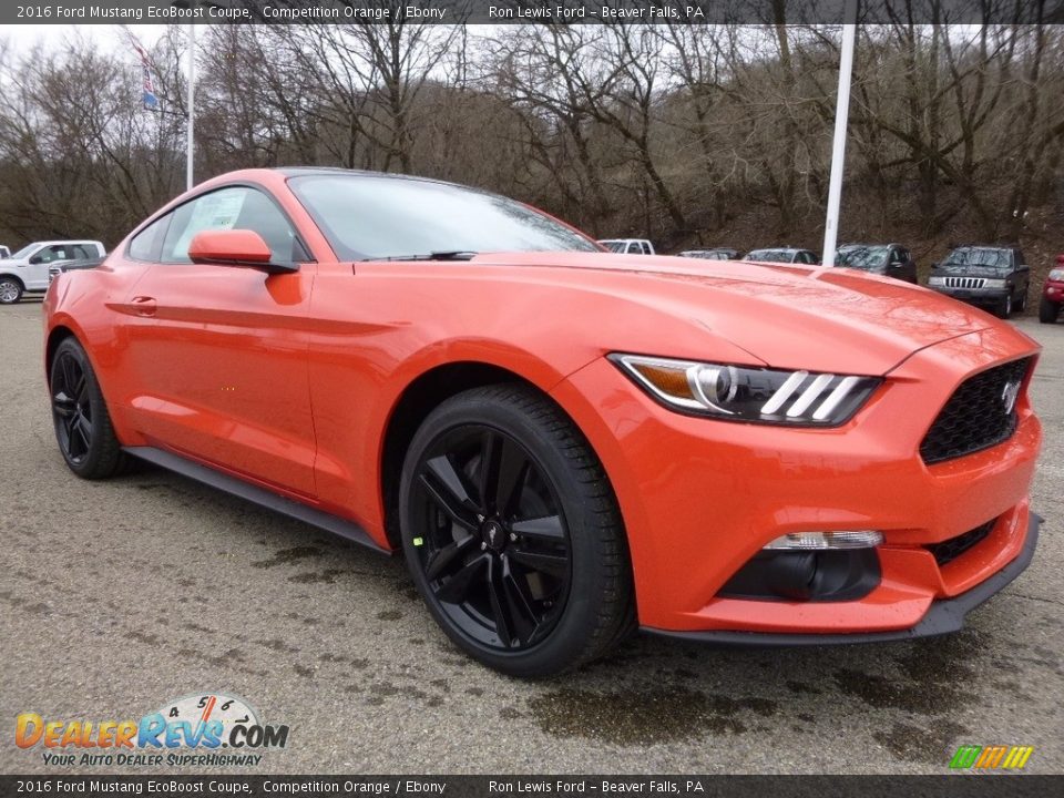 2016 Ford Mustang EcoBoost Coupe Competition Orange / Ebony Photo #8