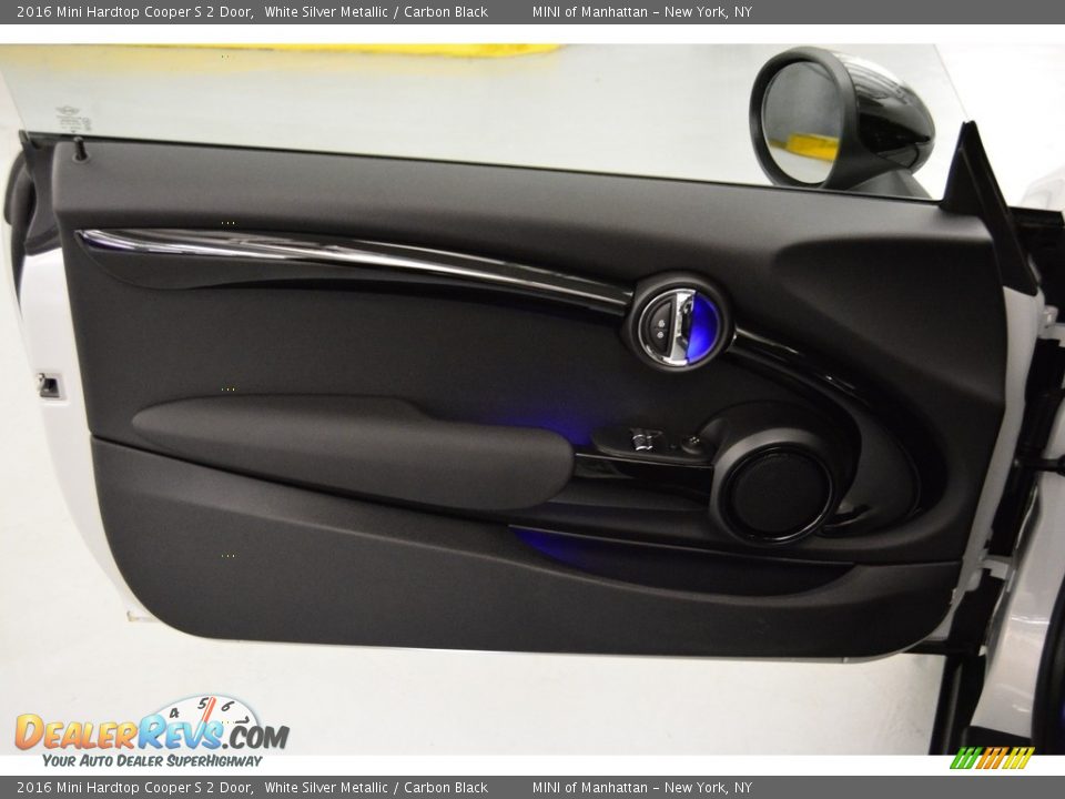 2016 Mini Hardtop Cooper S 2 Door White Silver Metallic / Carbon Black Photo #6
