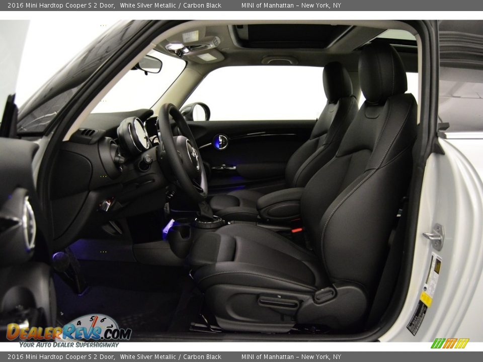 2016 Mini Hardtop Cooper S 2 Door White Silver Metallic / Carbon Black Photo #8