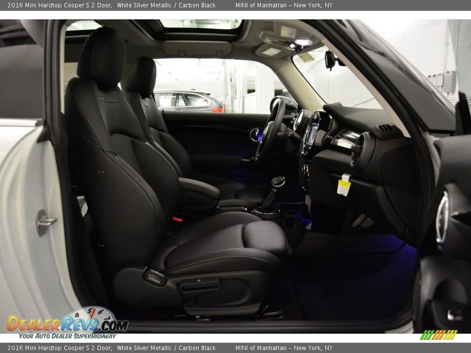 2016 Mini Hardtop Cooper S 2 Door White Silver Metallic / Carbon Black Photo #10