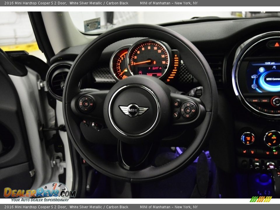 2016 Mini Hardtop Cooper S 2 Door White Silver Metallic / Carbon Black Photo #15