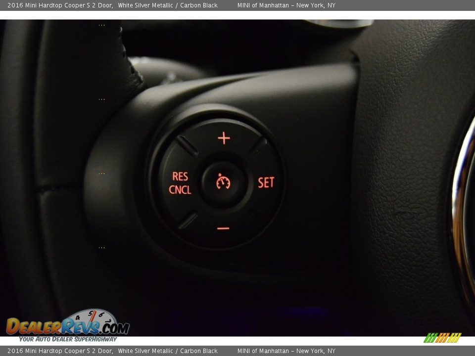 2016 Mini Hardtop Cooper S 2 Door White Silver Metallic / Carbon Black Photo #16