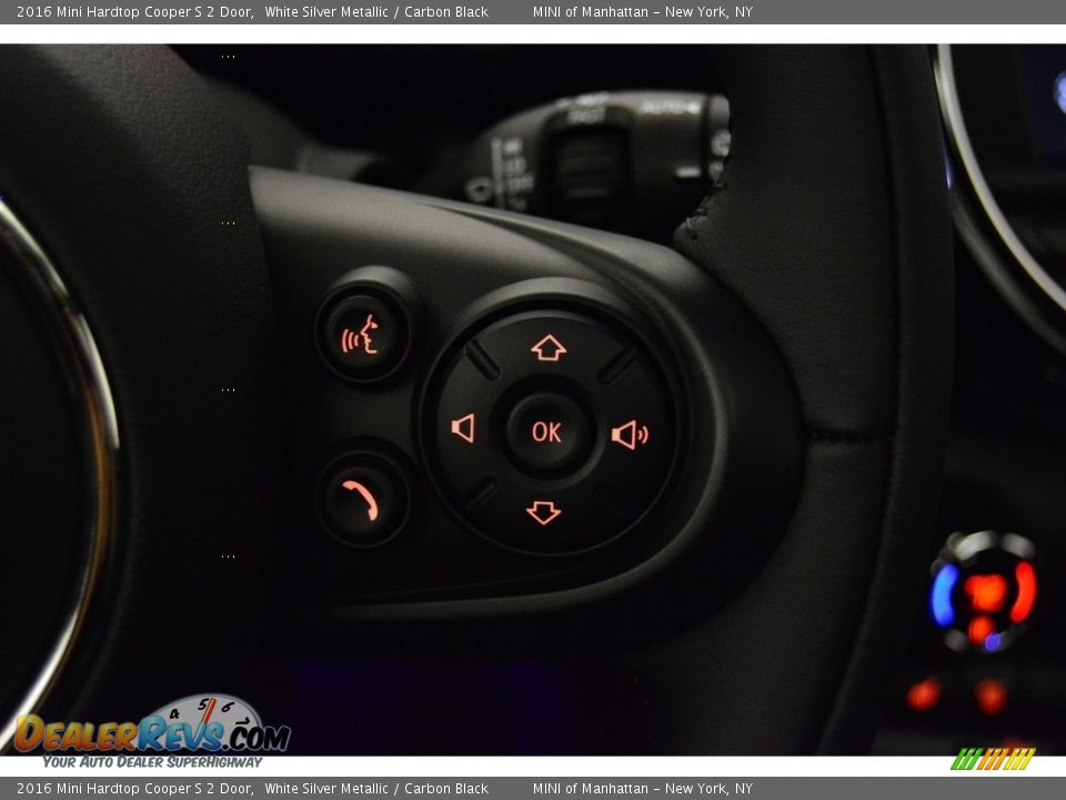 2016 Mini Hardtop Cooper S 2 Door White Silver Metallic / Carbon Black Photo #17