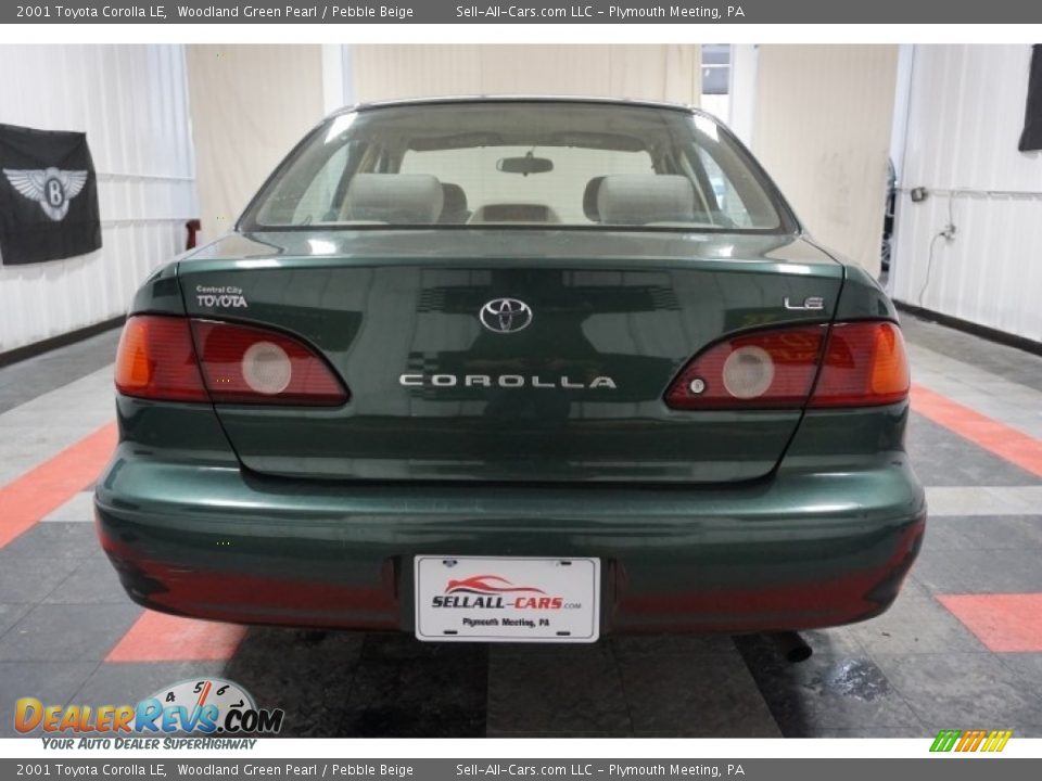 2001 Toyota Corolla LE Woodland Green Pearl / Pebble Beige Photo #9