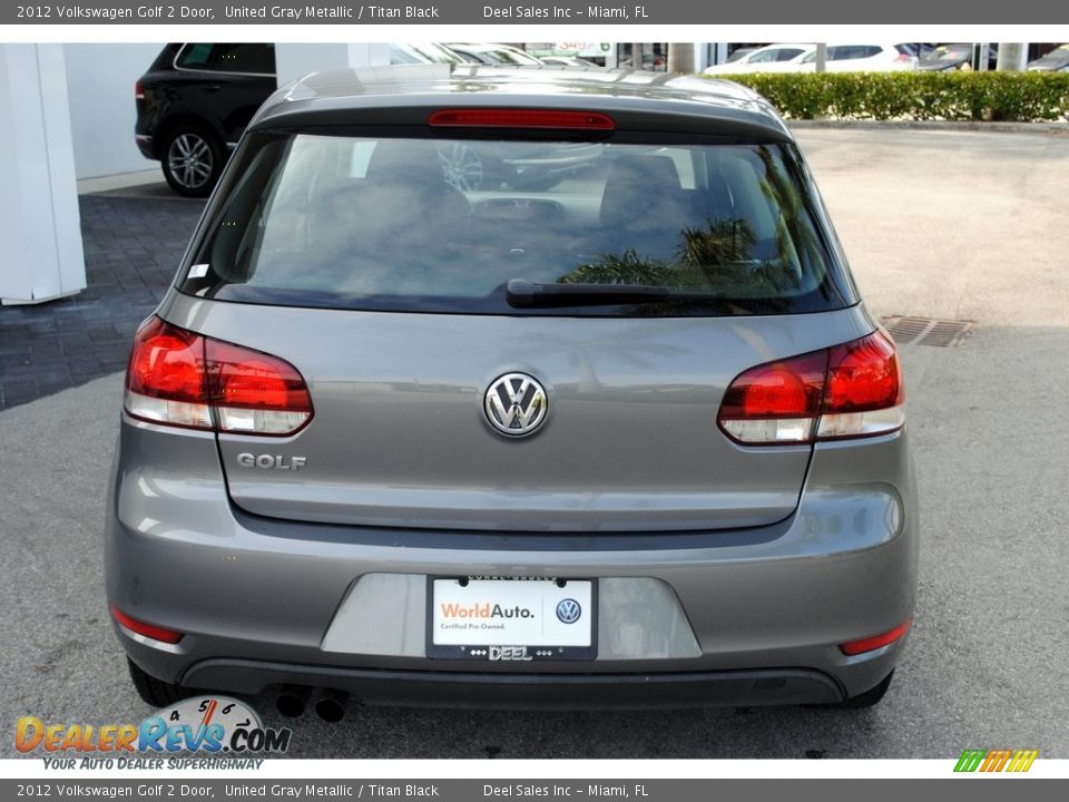 2012 Volkswagen Golf 2 Door United Gray Metallic / Titan Black Photo #8