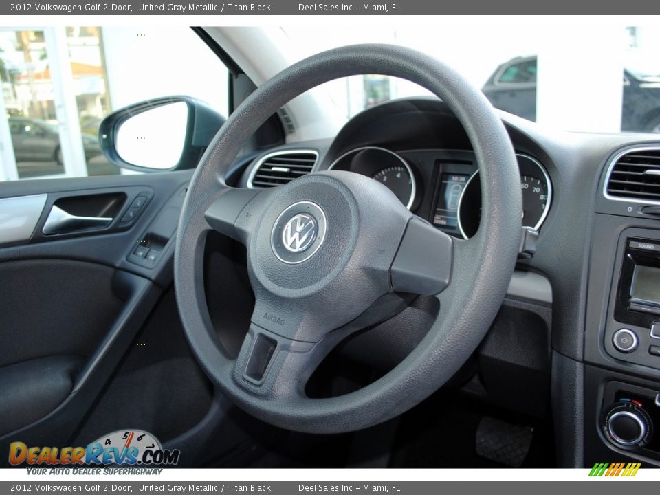 2012 Volkswagen Golf 2 Door United Gray Metallic / Titan Black Photo #18