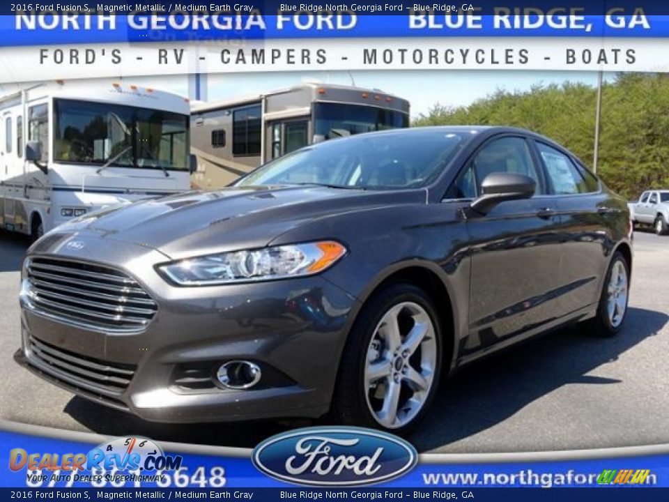 2016 Ford Fusion S Magnetic Metallic / Medium Earth Gray Photo #1
