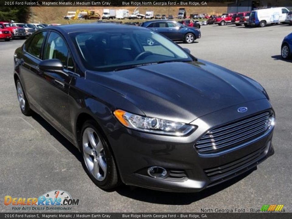 2016 Ford Fusion S Magnetic Metallic / Medium Earth Gray Photo #7