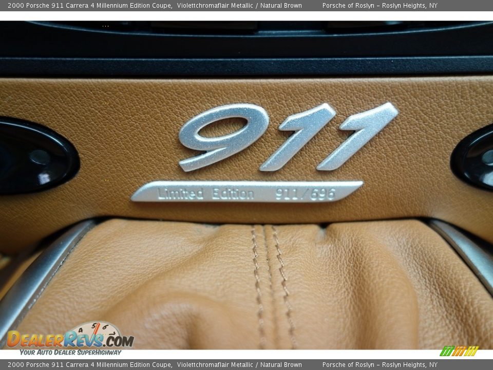 2000 Porsche 911 Carrera 4 Millennium Edition Coupe Violettchromaflair Metallic / Natural Brown Photo #21
