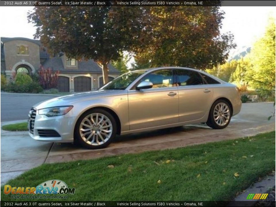 2012 Audi A6 3.0T quattro Sedan Ice Silver Metallic / Black Photo #1