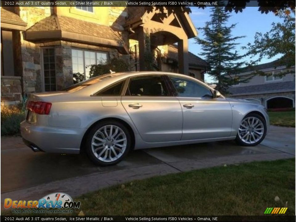 2012 Audi A6 3.0T quattro Sedan Ice Silver Metallic / Black Photo #2