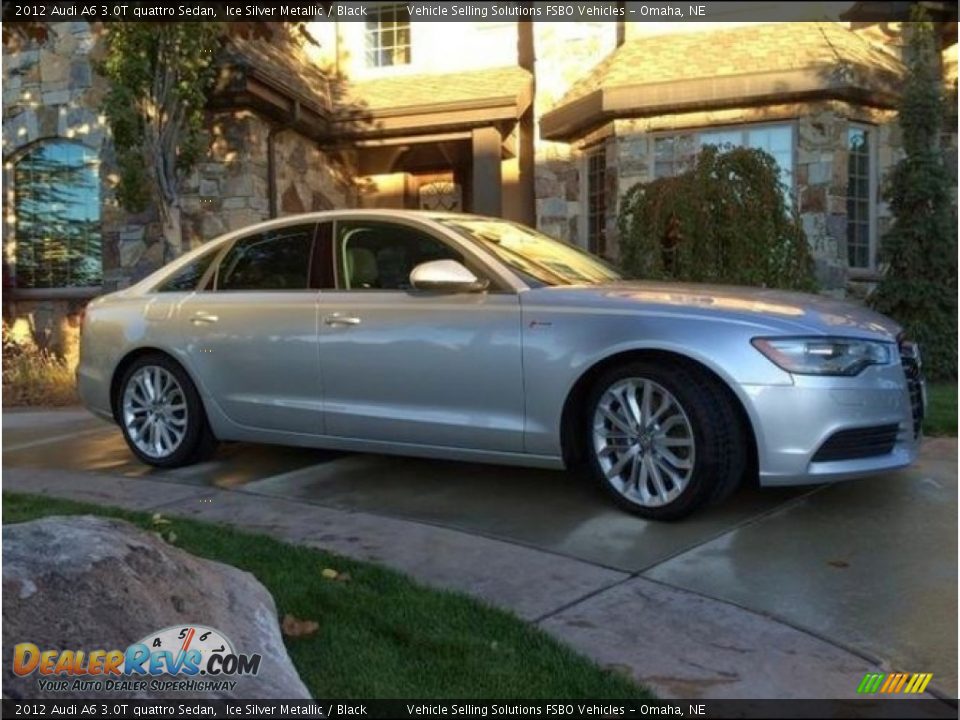 2012 Audi A6 3.0T quattro Sedan Ice Silver Metallic / Black Photo #3