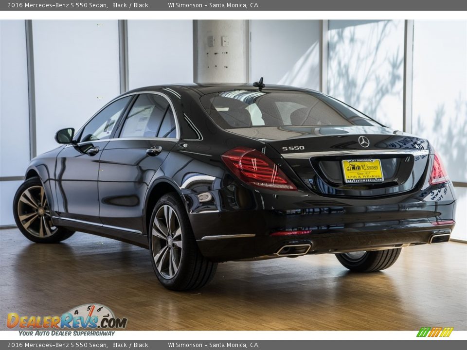 2016 Mercedes-Benz S 550 Sedan Black / Black Photo #3