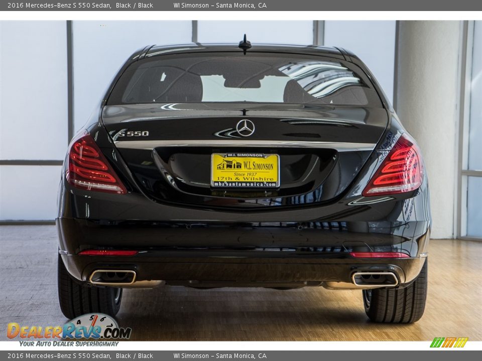 2016 Mercedes-Benz S 550 Sedan Black / Black Photo #4