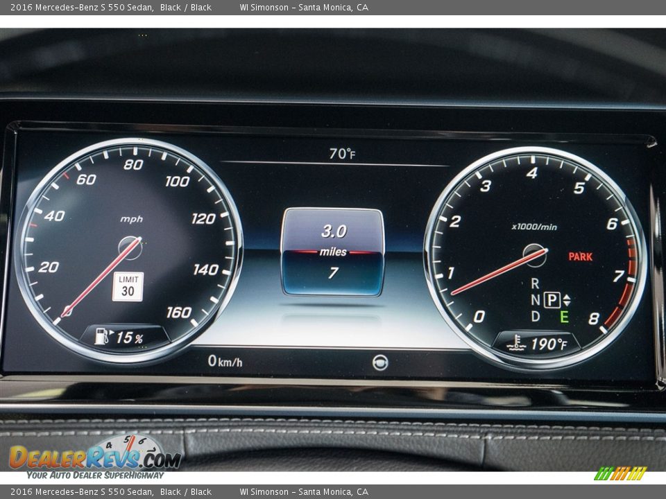 2016 Mercedes-Benz S 550 Sedan Black / Black Photo #7