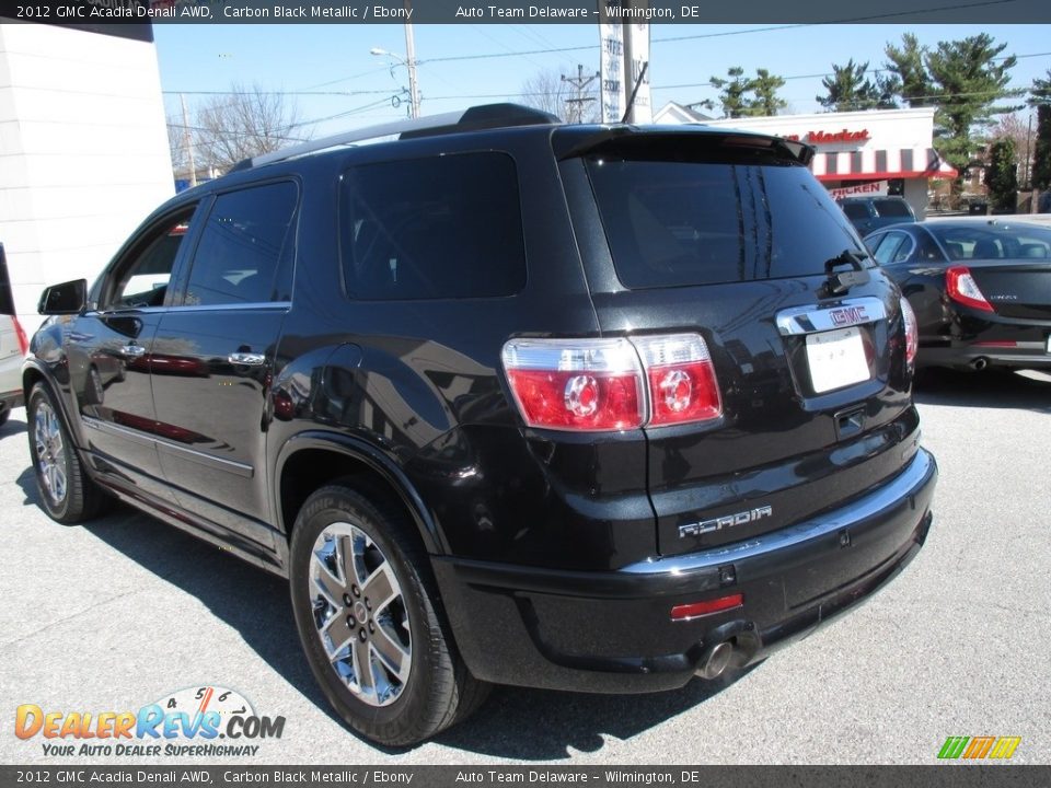 2012 GMC Acadia Denali AWD Carbon Black Metallic / Ebony Photo #4