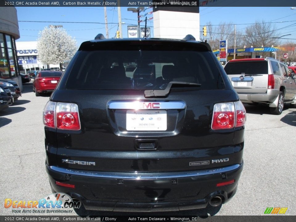 2012 GMC Acadia Denali AWD Carbon Black Metallic / Ebony Photo #5
