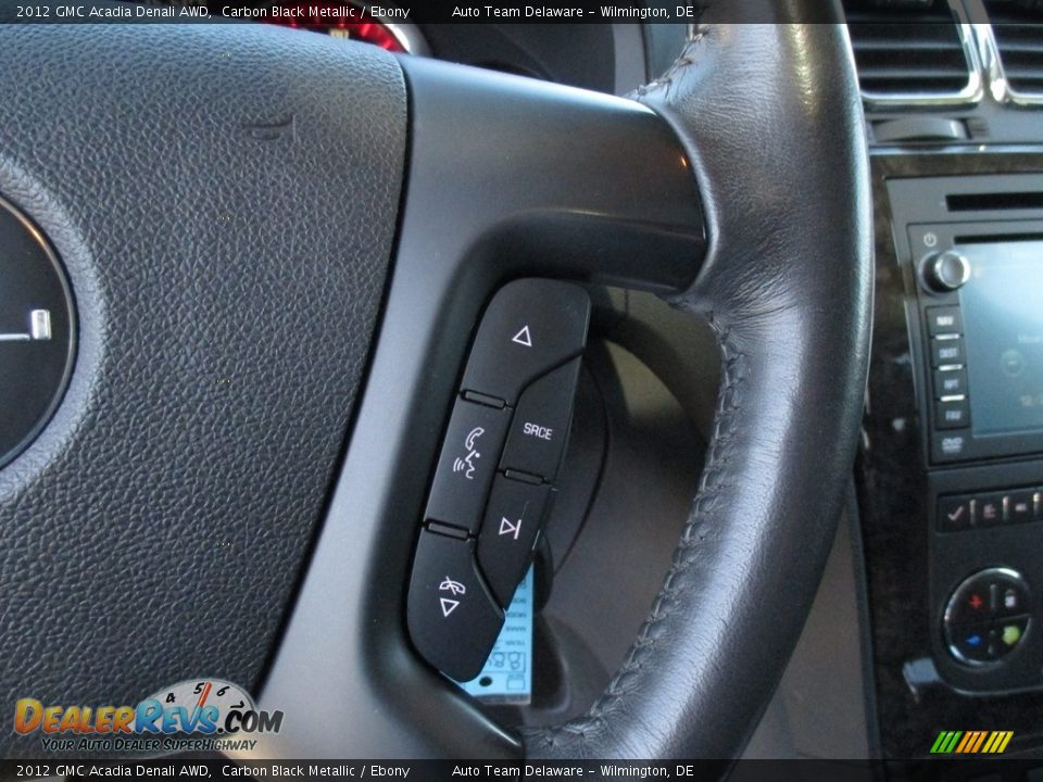 2012 GMC Acadia Denali AWD Carbon Black Metallic / Ebony Photo #11