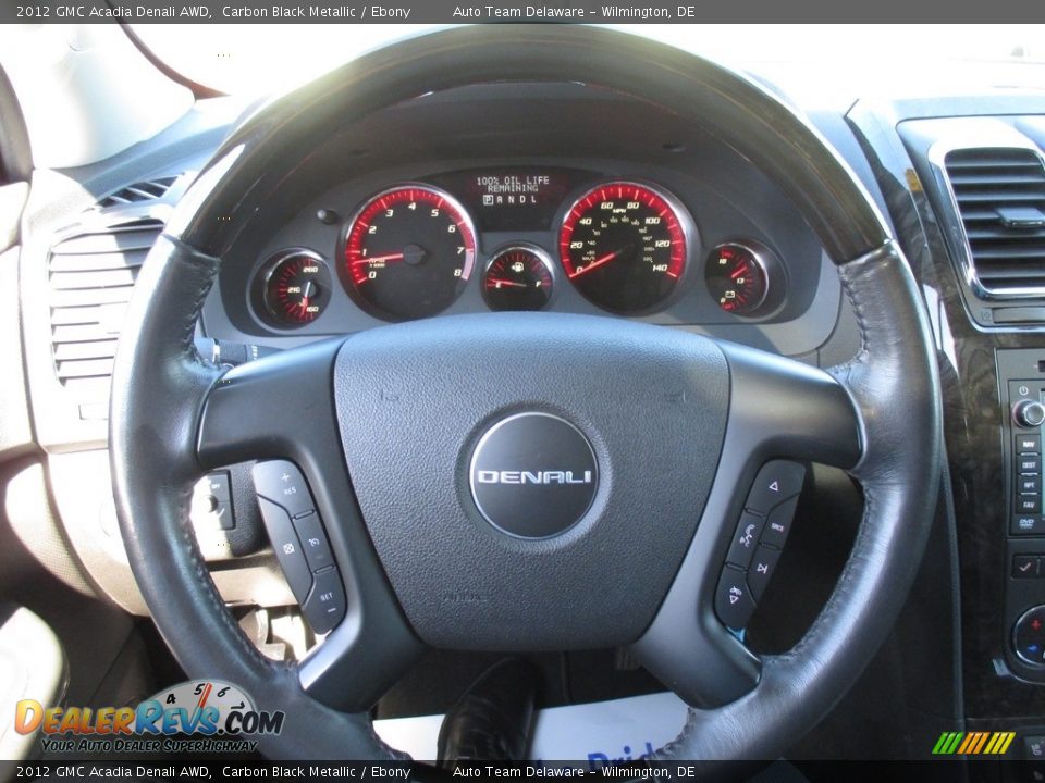 2012 GMC Acadia Denali AWD Carbon Black Metallic / Ebony Photo #12