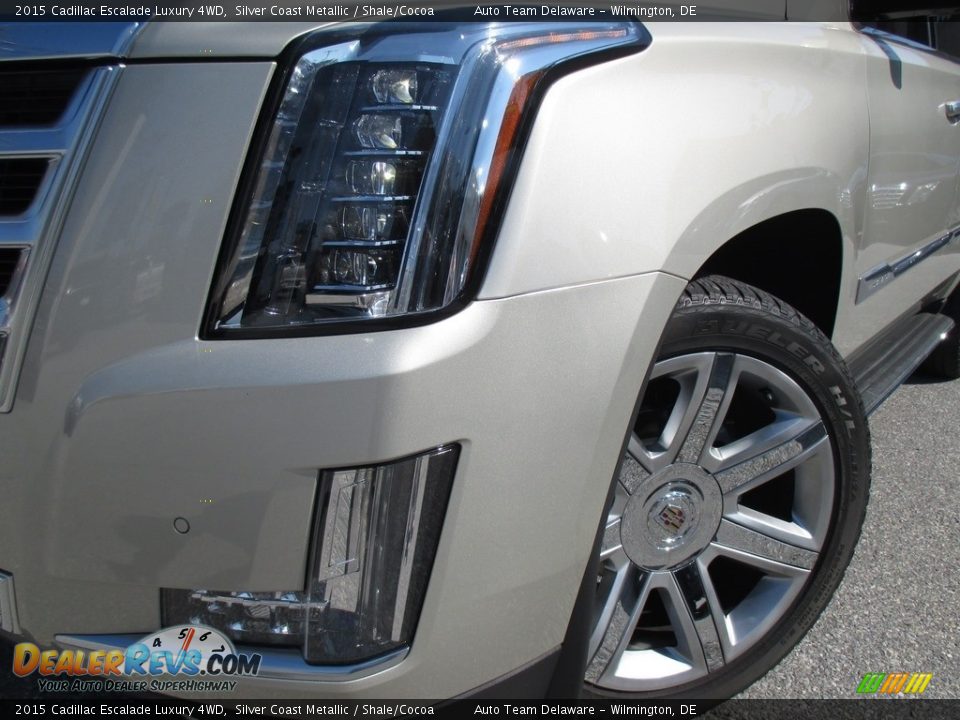 2015 Cadillac Escalade Luxury 4WD Silver Coast Metallic / Shale/Cocoa Photo #36