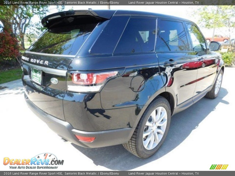 2016 Land Rover Range Rover Sport HSE Santorini Black Metallic / Ebony/Ebony Photo #7