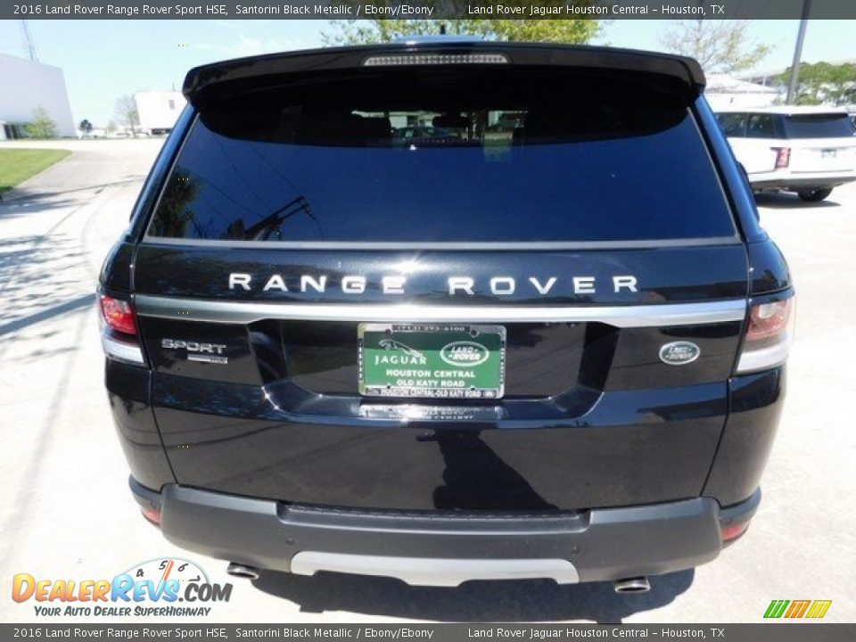 2016 Land Rover Range Rover Sport HSE Santorini Black Metallic / Ebony/Ebony Photo #8