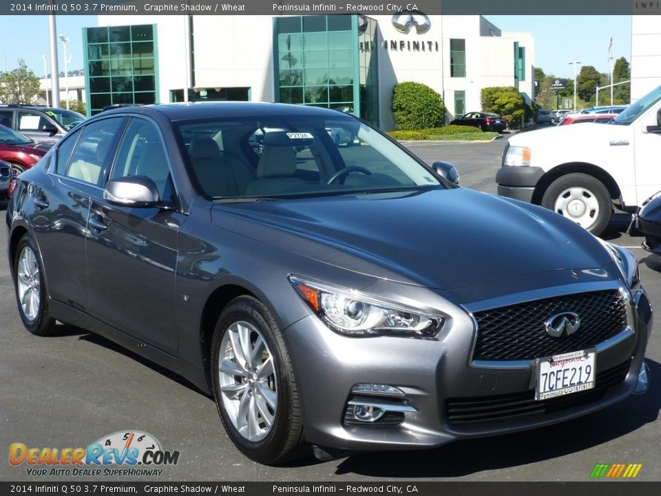 2014 Infiniti Q 50 3.7 Premium Graphite Shadow / Wheat Photo #1