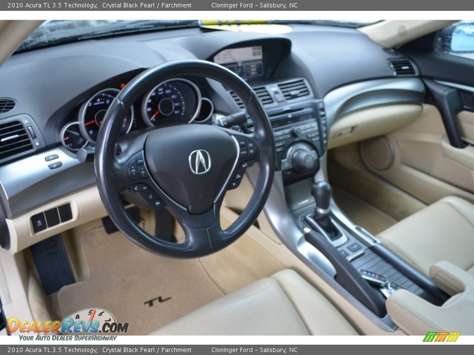 2010 Acura TL 3.5 Technology Crystal Black Pearl / Parchment Photo #11